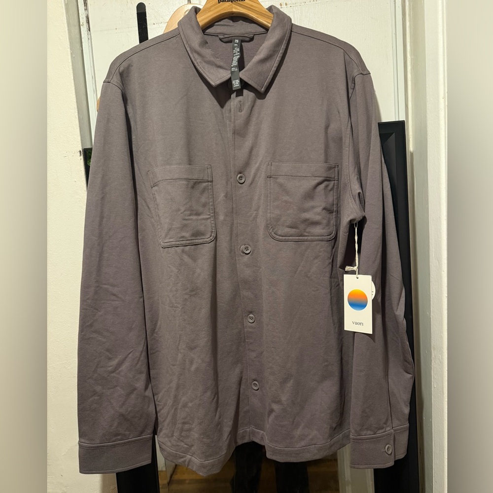 Vuori Coronado shirt Men's Gray Button-Up Jacket XXL